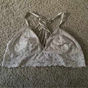 Aeire white lace bralette with adjustable straps